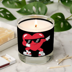 Dabbing Heart Funny Gifts Valentines Day Scented Candle