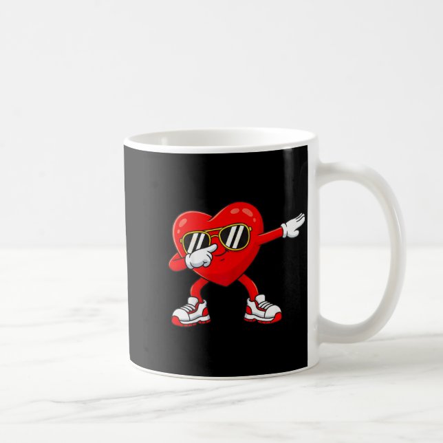 Dabbing Heart Funny Toddler Girls Kids Boys Valent Coffee Mug (Right)