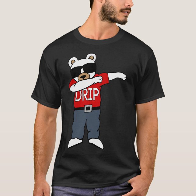 Dabbing Hip Bear Drip T-Shirt (Front)