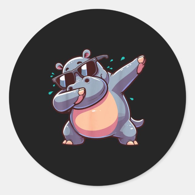 Dabbing Hip  Classic Round Sticker (Front)