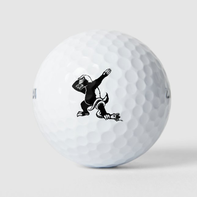 Dabbing Honey badger Golf Balls (Front)