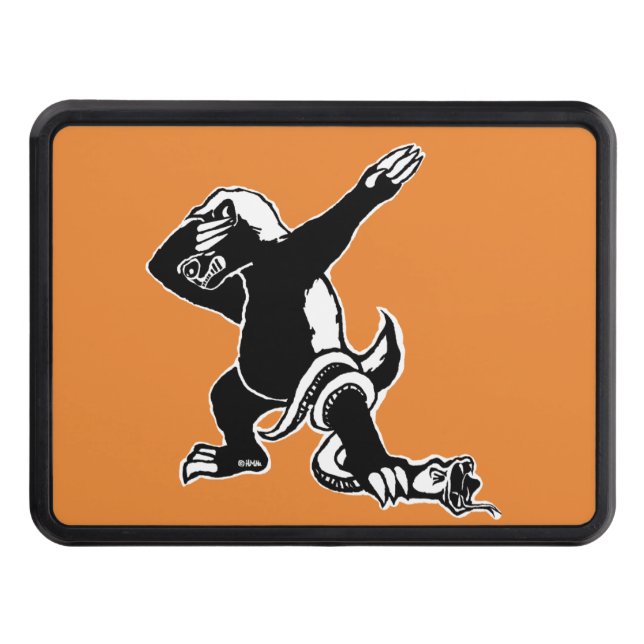 Dabbing Honey badger Hitch Cover (Front)