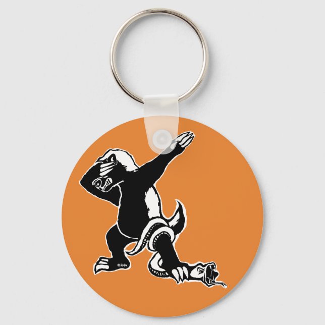 Dabbing Honey badger Keychain (Front)