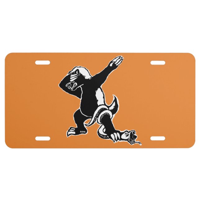 Dabbing Honey badger License Plate (Front)