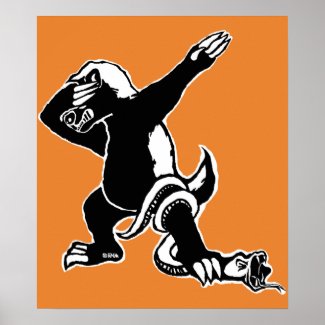 Dabbing Honey badger Poster