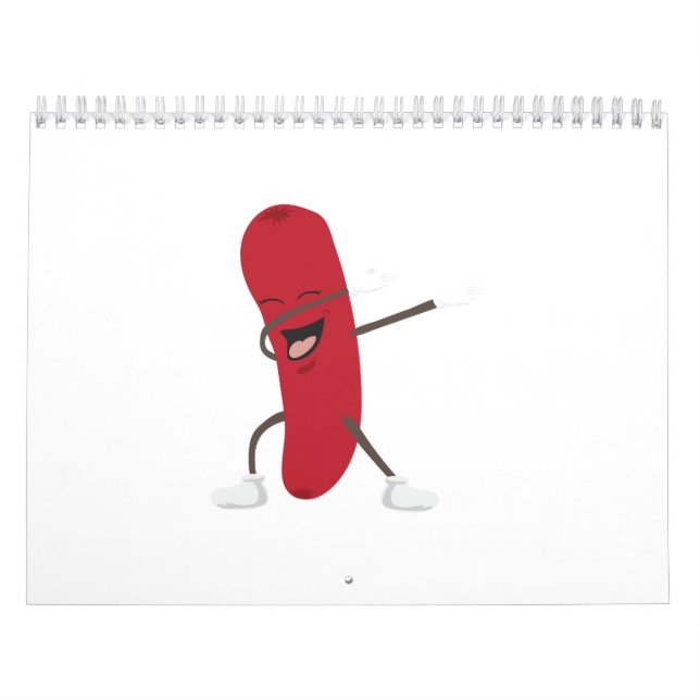 Dabbing Hotdog Funny - Gift Idea Calendar (Cover)
