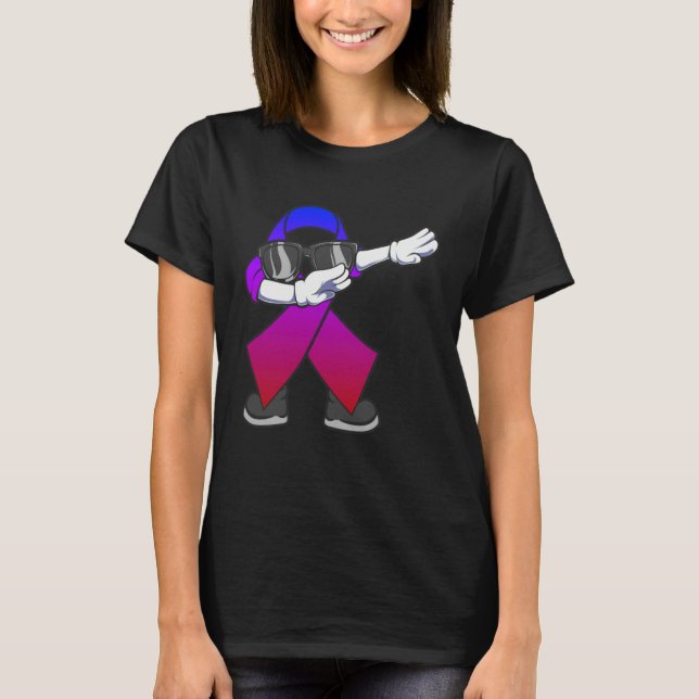Dabbing Inclusion Ribbon Dabbin Dance T-Shirt (Front)