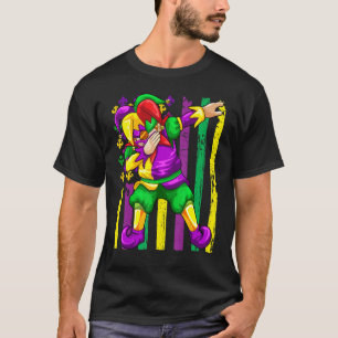 Dabbing Joker Mardi Gras Funny Carnival Dab Festiv T-Shirt
