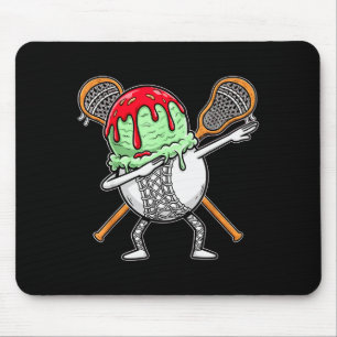 Dabbing Lacrosse Ball Drip Ice Cream Kids Youth Bo Mouse Pad