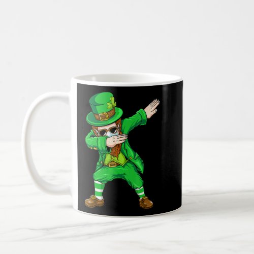 Dabbing Leprechaun Face Mask St Patricks Day Boys Coffee Mug