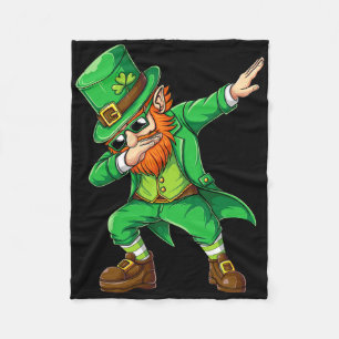 Dabbing Leprechaun Funny Gifts Men Kids Boys St Pa Fleece Blanket