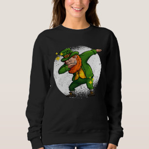 Dabbing Leprechaun St Patricks Day Irish Shamrock  Sweatshirt