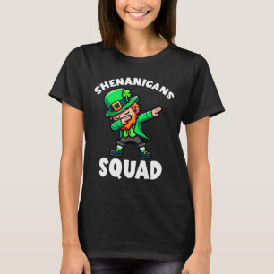Dabbing Leprechaun St Patricks Day Shenanigans Squ T-Shirt