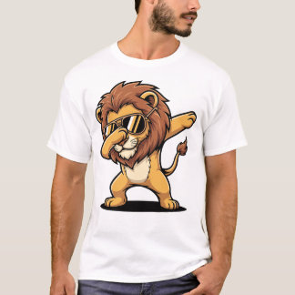 Dabbing Lion Funny Cute Dab Dance T-Shirt