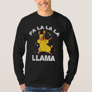 Dabbing Llama Xmas  FA LA LA LA Alpaca Dab Party T-Shirt