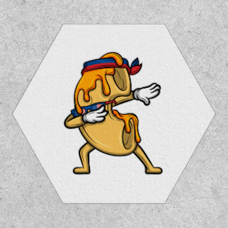 Dabbing Mac and Cheese 4th July Independence Day Patch