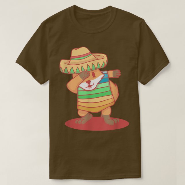 Dabbing Meican Fo Cinco De Mayo  T-Shirt (Design Front)