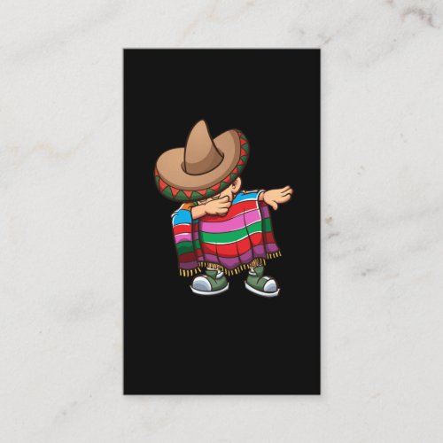 Dabbing Mexican Kid with Sombrero and Sombrero Business Card