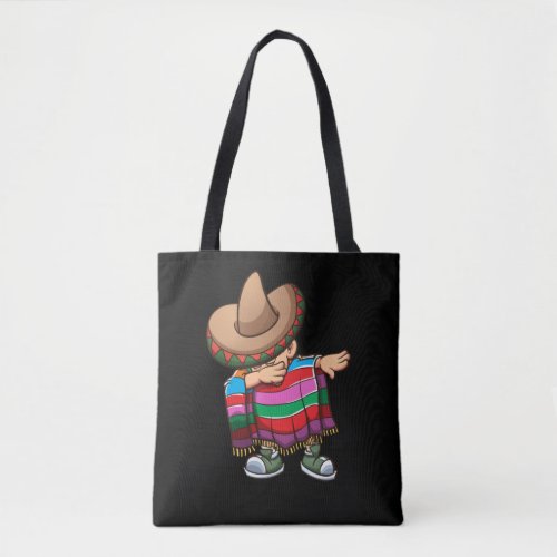 Dabbing Mexican Kid with Sombrero and Sombrero Tote Bag