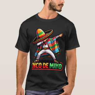 Dabbing Mexican Poncho Cinco De Mayo Fiesta 2 T-Shirt