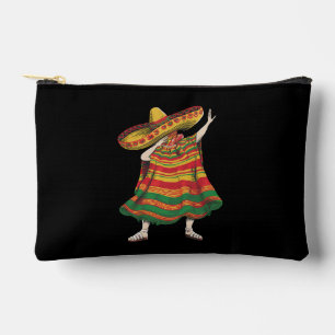 Dabbing Mexican Poncho Cinco De Mayo Fiesta Party Accessory Pouch