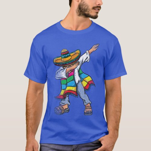 Dabbing Mexican Poncho Cinco de Mayo Vintage  frie T_Shirt