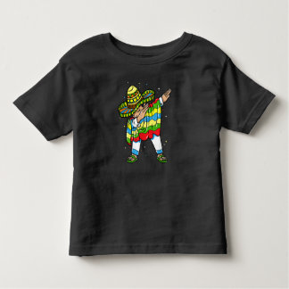 Dabbing Mexican Poncho Sombrero Cinco de Mayo Part Toddler T-shirt