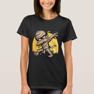 Dabbing Mummy Costume Dab Dancing Men Kids Boys Ha T-Shirt