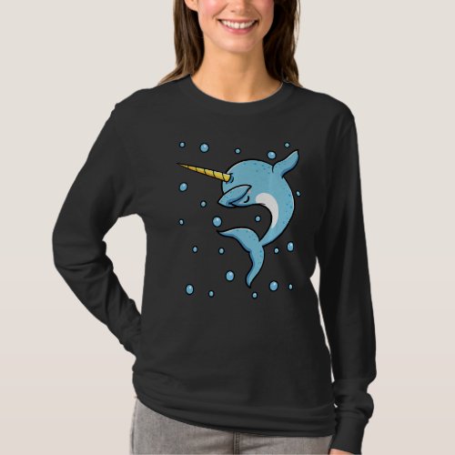 Dabbing Narwhal Oceanologist Sea Animal Whale Ocea T_Shirt