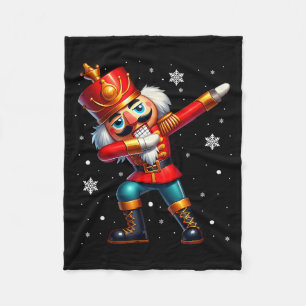 Dabbing Nutcracker Christmas Costume Matching Fami Fleece Blanket