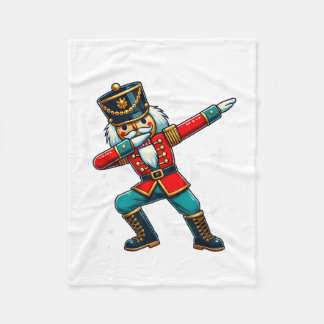 Dabbing Nutcracker Christmas Costume Matching Fami Fleece Blanket