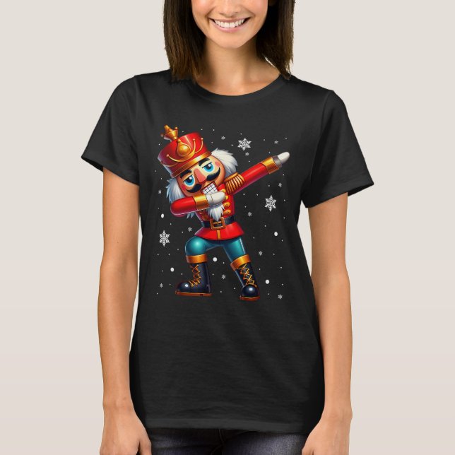 Dabbing Nutcracker Christmas Costume Matching Fami T-Shirt (Front)