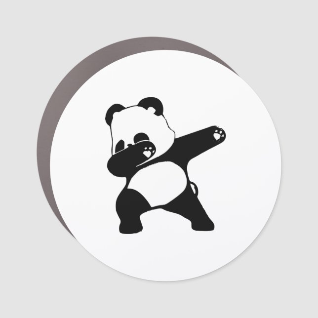 Dabbing Panda  Car Magnet (Front)