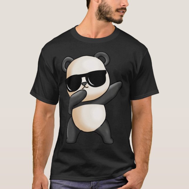 Dabbing Panda Cute Animal Giant Panda Bear Dab Dan T-Shirt (Front)