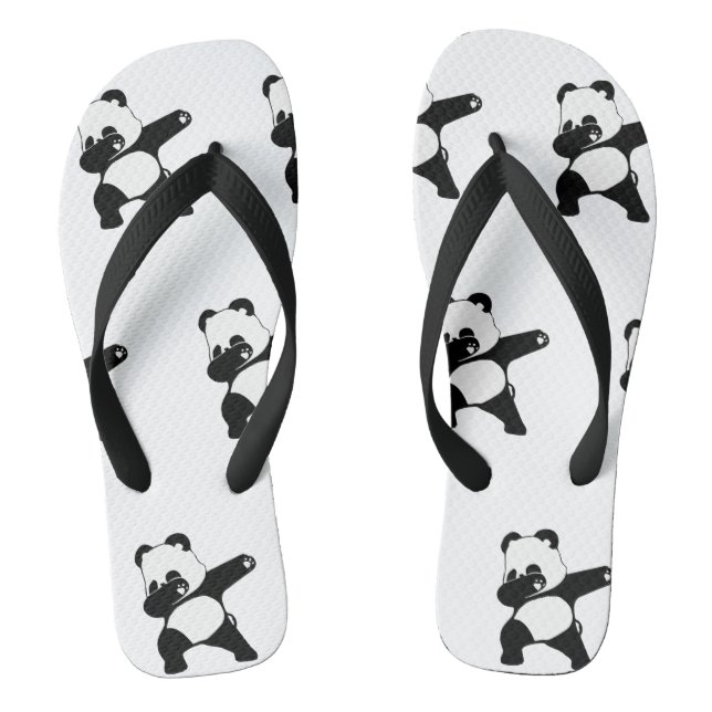 Dabbing Panda  Flip Flops (Footbed)