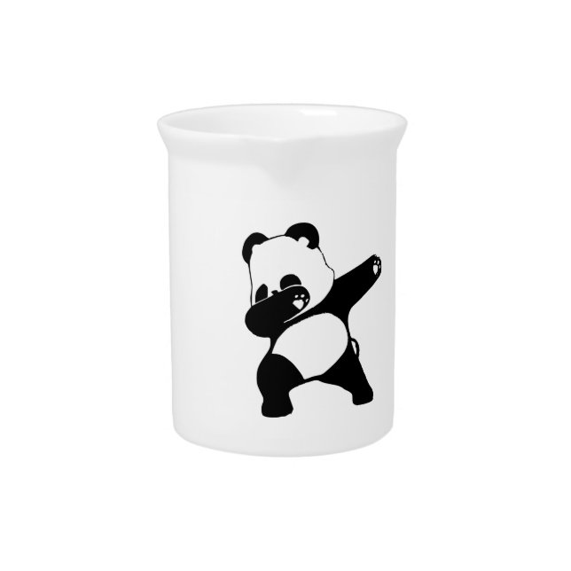 Dabbing Panda, Funny Panda dab dance Beverage Pitcher (Front)
