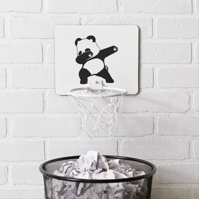 Dabbing Panda, Funny Panda dab Mini Basketball Hoop (In Situ)