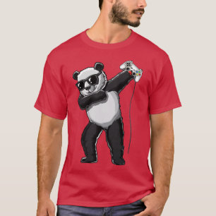 Dabbing panda gamer funny video gaming game lover  T-Shirt