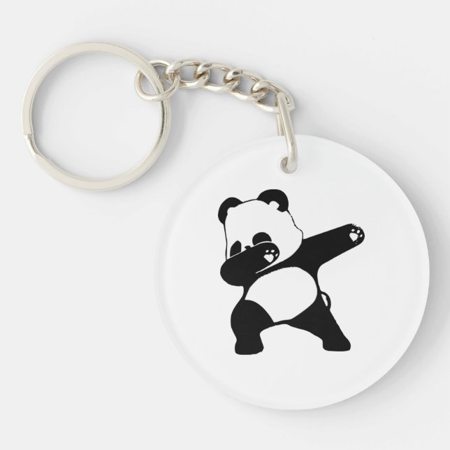 Dabbing Panda  Keychain (Front)