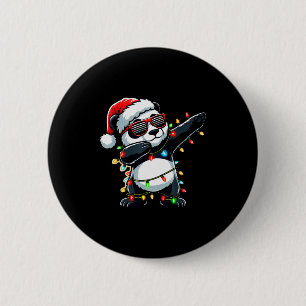 Dabbing Panda Xmas For Kids Boys Girl Panda Lover  Button