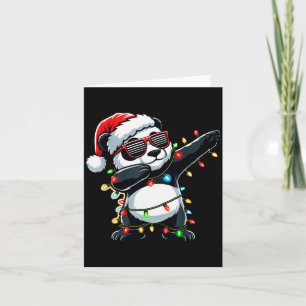 Dabbing Panda Xmas For Kids Boys Girl Panda Lover Card