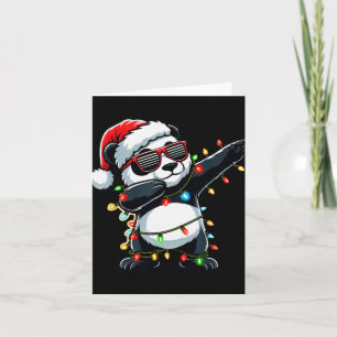 Dabbing Panda Xmas For Kids Boys Girl Panda Lover Card
