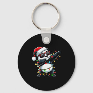 Dabbing Panda Xmas For Kids Boys Girl Panda Lover Keychain