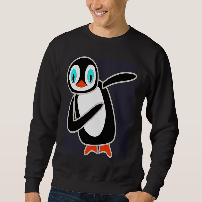 Dabbing Penguin Cool Penguin Dab Dance Dancing Cut Sweatshirt (Front)
