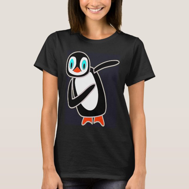 Dabbing Penguin Cool Penguin Dab Dance Dancing Cut T-Shirt (Front)