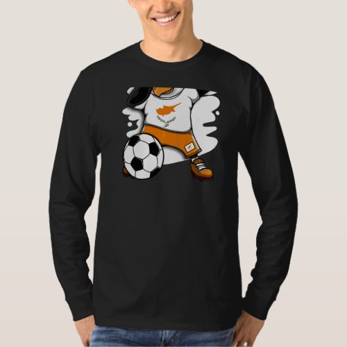 Dabbing Penguin Cyprus Soccer Fans Jersey Football T_Shirt