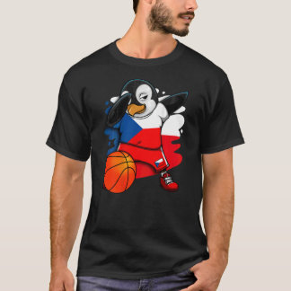 Dabbing Penguin Czech Republic Basketball Fans Jer T-Shirt