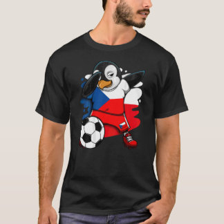 Dabbing Penguin Czech Republic Soccer Fans Jersey  T-Shirt