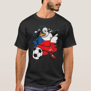 Dabbing Penguin Czech Republic Soccer Fans Jersey T-Shirt