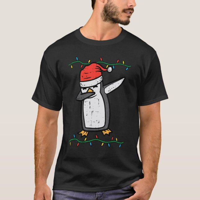 Dabbing Penguin Dab Xmas Christmas Boys Kids Youth T-Shirt (Front)